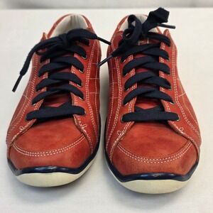 Footjoy LoPro Collection Red Leather Golf Shoes Womens 7.5 M Spikeless